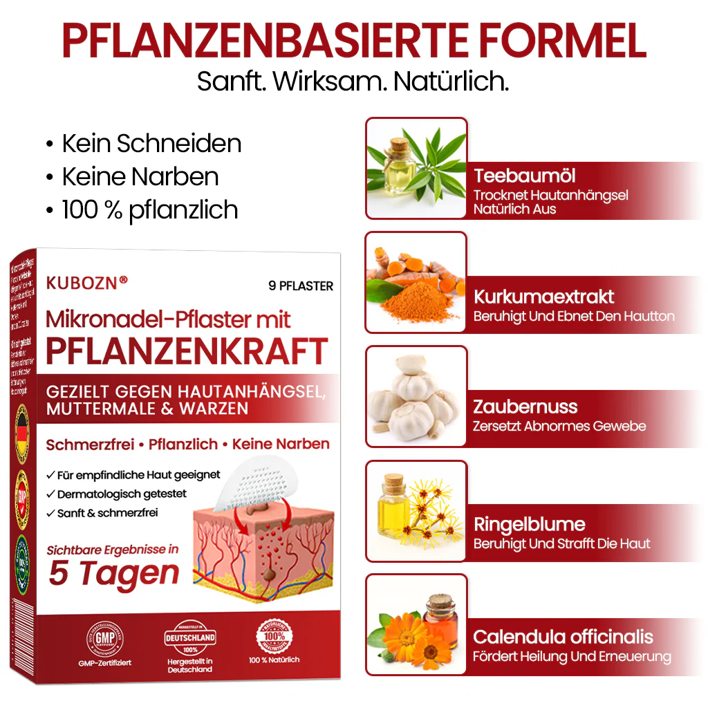 ⭐ KUBOZN® Mikronadel-Pflaster – 2025 optimierte Formel gegen Hautanhängsel & Warzen - Image 2
