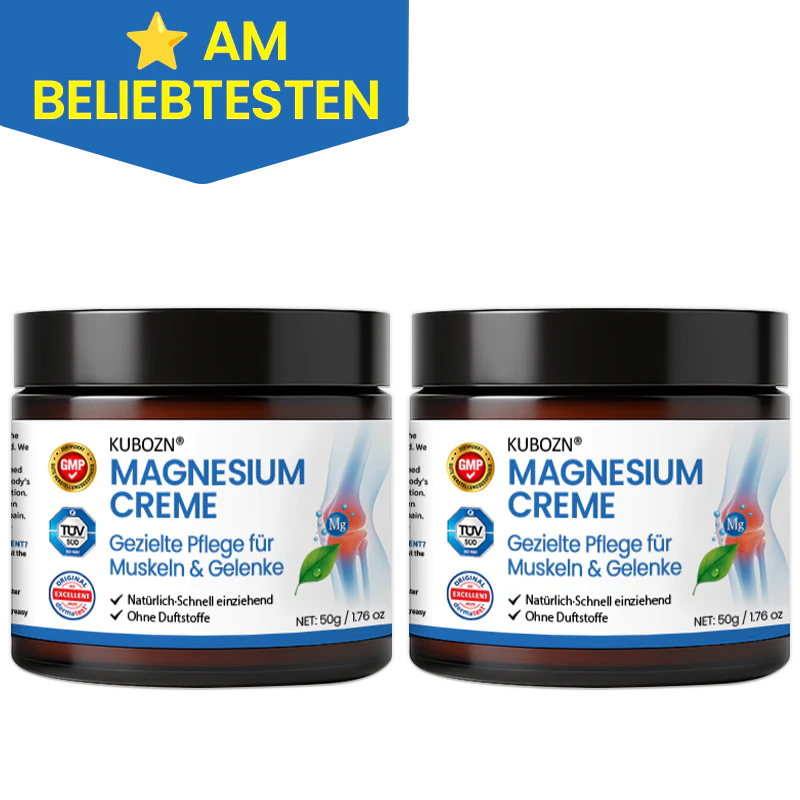 KUBOZN® Magnesium Creme – Spürbare Pflege & Entlastung für Muskeln & Gelenke | Hergestellt in Deutschland 🅱︎ - Image 6