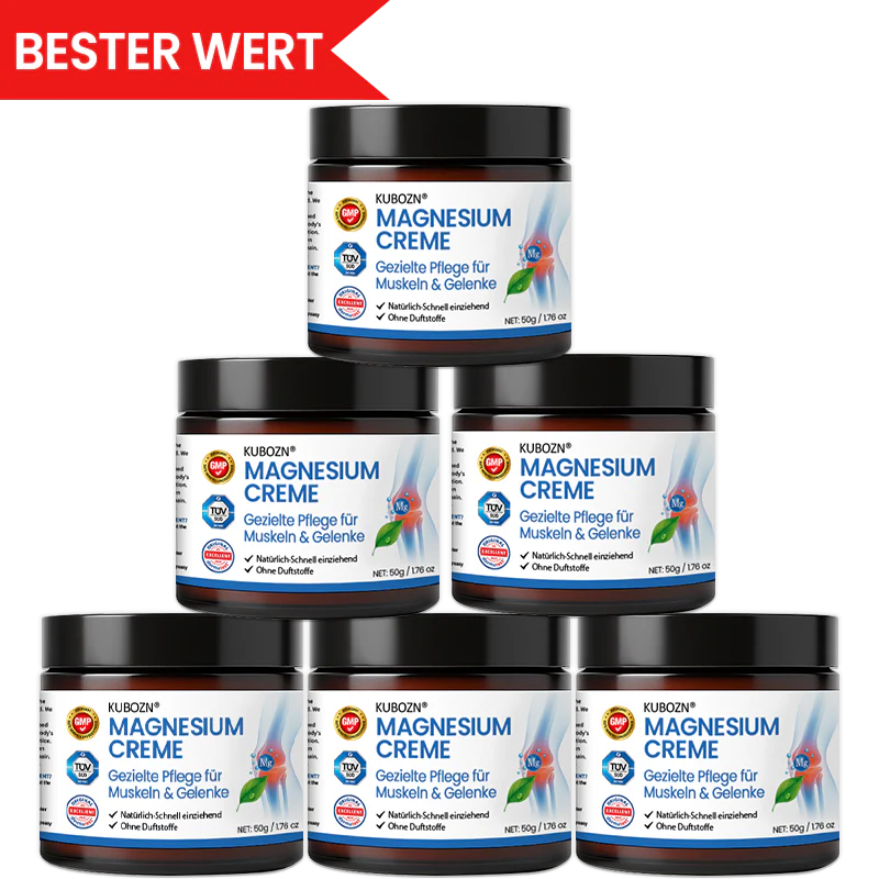 KUBOZN® Magnesium Creme – Spürbare Pflege & Entlastung für Muskeln & Gelenke | Hergestellt in Deutschland 🅱︎ - Image 9