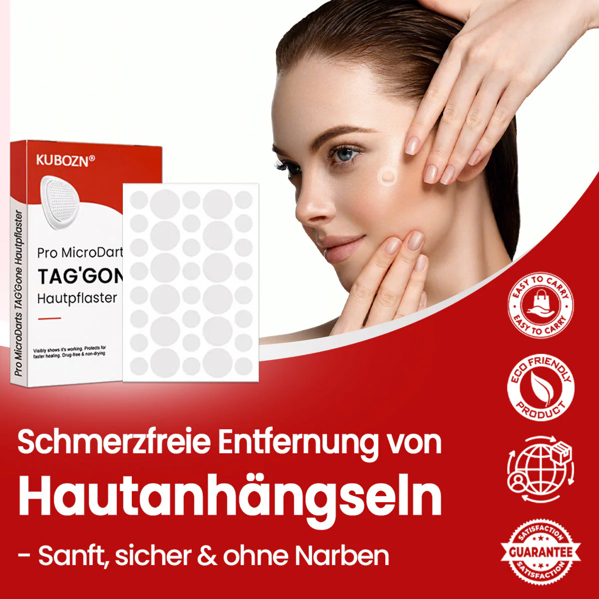 KUBOZN® Pro MicroDarts TAG'Gone Hautpflaster zur Skin-Tag-Entfernung 🅱︎ - Image 4